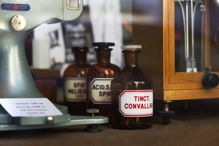 Pharmacy bottles on a shelf